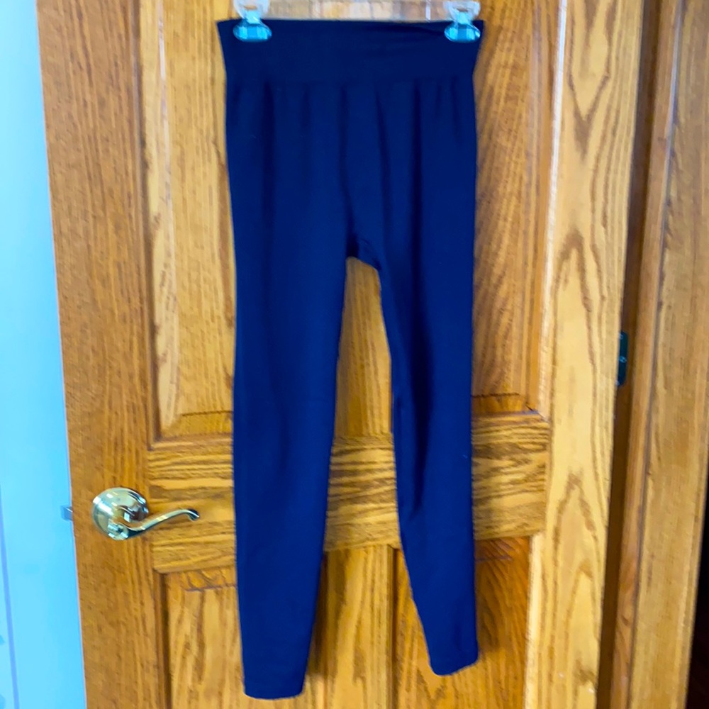 COPY - Cotton candy New York City navy tights. Dot design Fleece inside.